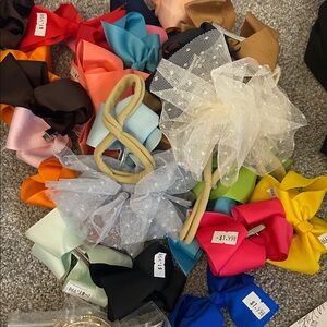 Colorful Kids Hair Bow Set